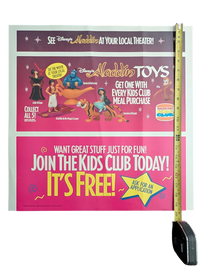 "Aladdin" 1992 Burger King Kids Club Toy Poster 19.5 in x 20 in