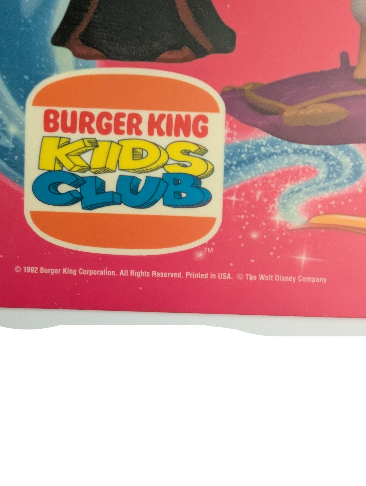 "Aladdin" 1992 Burger King Kids Club Toy Poster 16 in x 10 in