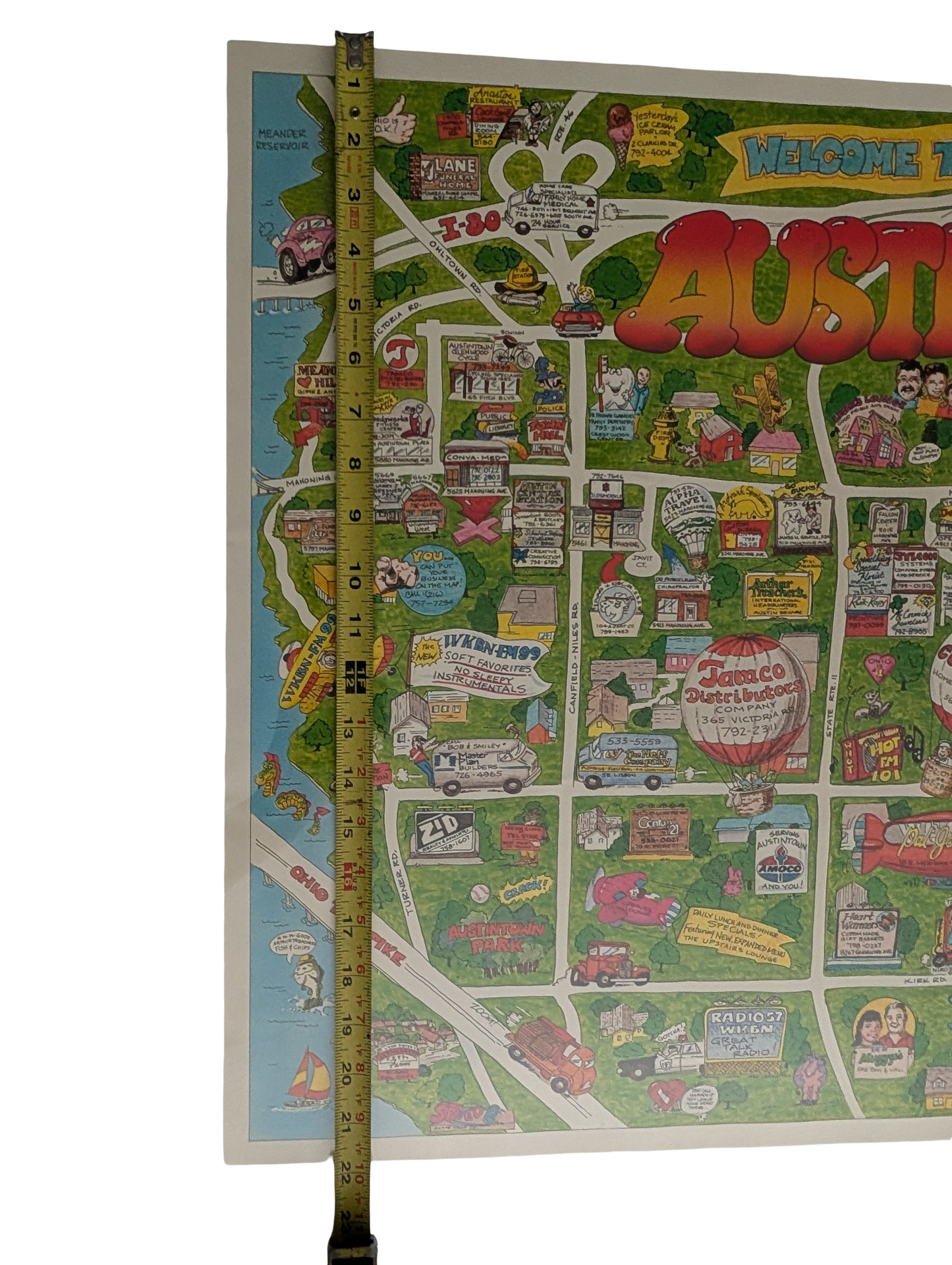 Welcome to Austintown - 1989 Fedaro Promotions Map