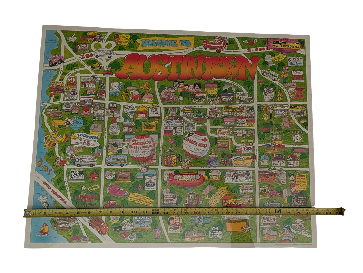 Welcome to Austintown - 1989 Fedaro Promotions Map