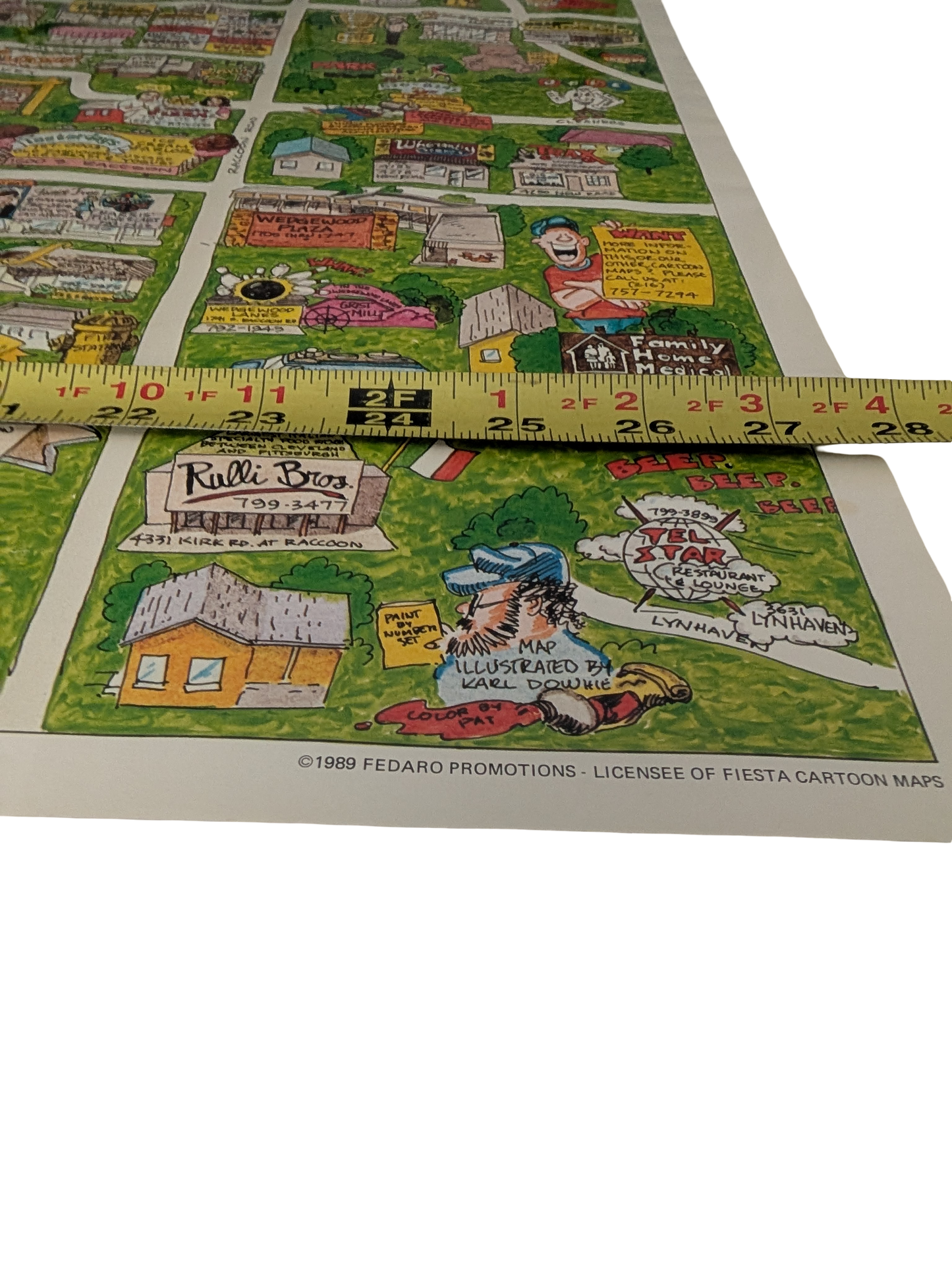 Welcome to Austintown - 1989 Fedaro Promotions Map