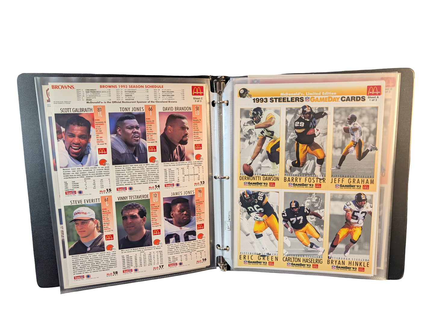 1993 McDonald’s NFL Gameday Collector Cards