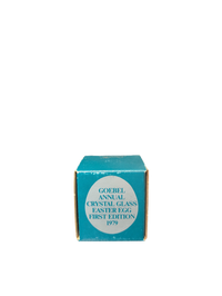Goebel Annual Crystal Glass Easter Egg, First Edition (1979)