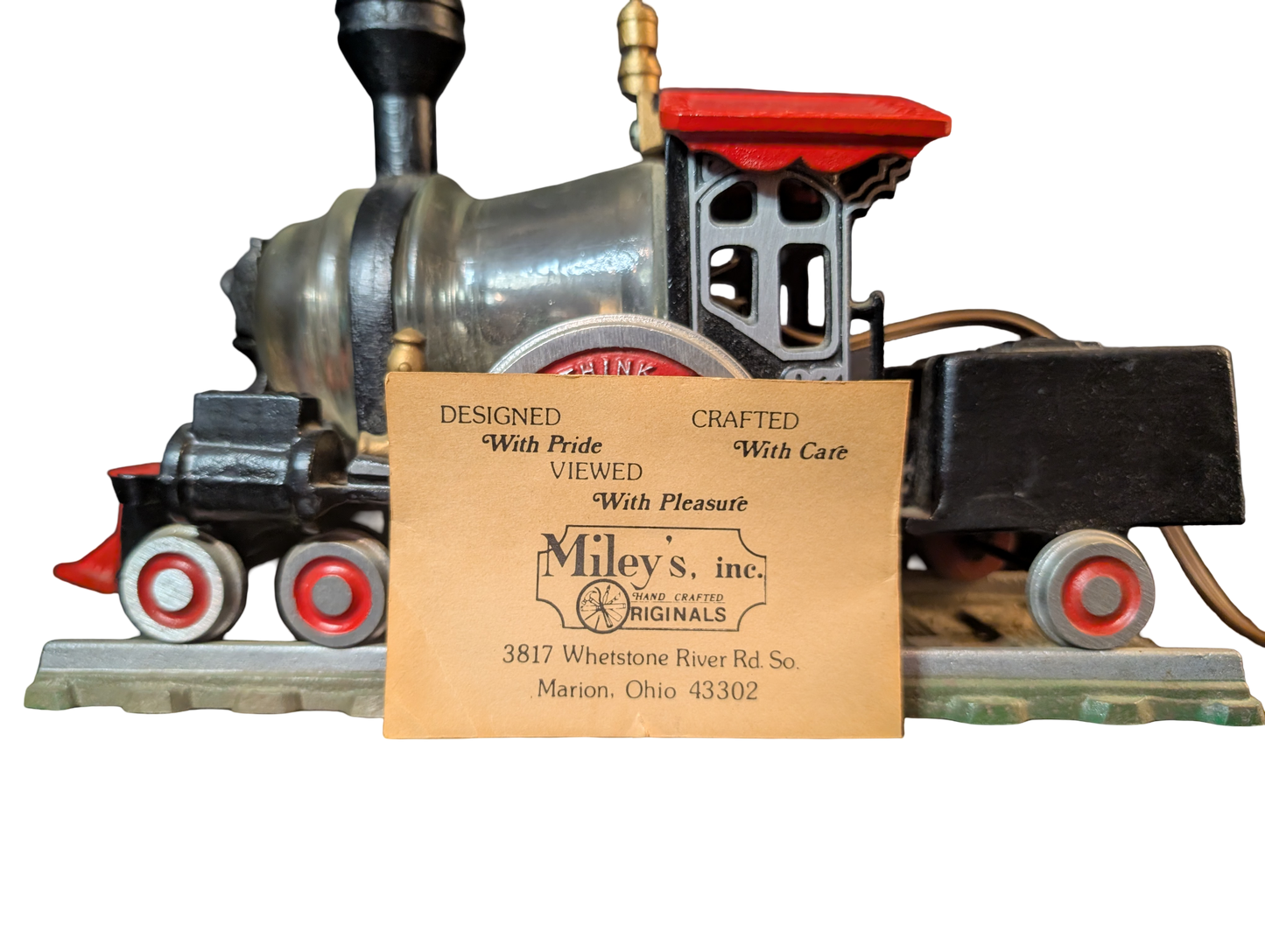1981 Miley's Inc. Little Engine That Could Insulator Lamp