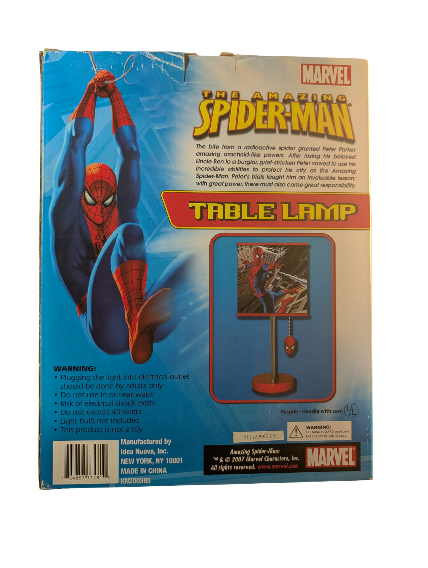 The Amazing Spider-Man Table Lamp (Idea Nuova, 2007)