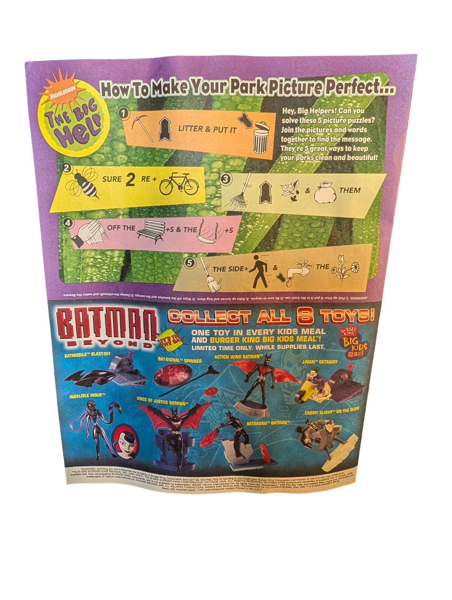 2000 Burger King Batman Beyond Collectible Lot
