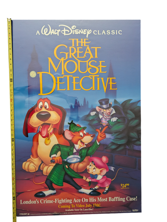 The Great Mouse Detective 1986 Movie Poster 26in x 40in