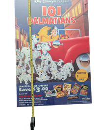 101 Dalmatians Movie Poster with Nabisco Promotional Offer 26in x 40in