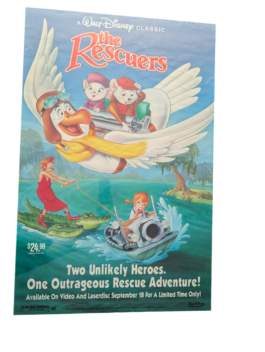 The Rescuers 1977 Movie Poster 26in x 40in