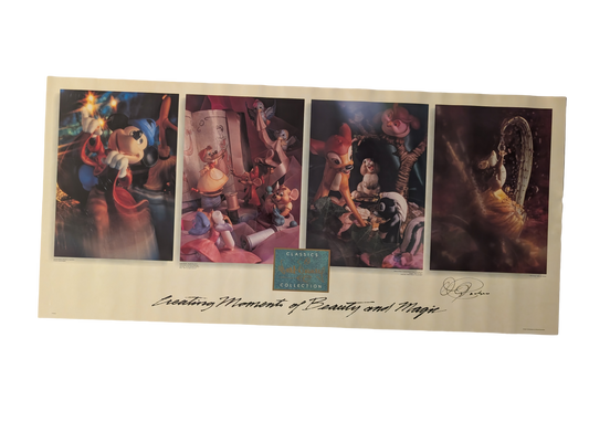 "Creating Moments of Beauty and Magic" WDCC  Poster 21in x 39in Signed by David Pacheco