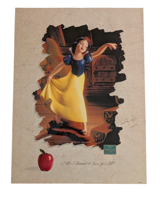 Snow White "The Fairest One of All" WDCC Poster 18in x 24in Signed by  Ashley Lupin 10/21/95