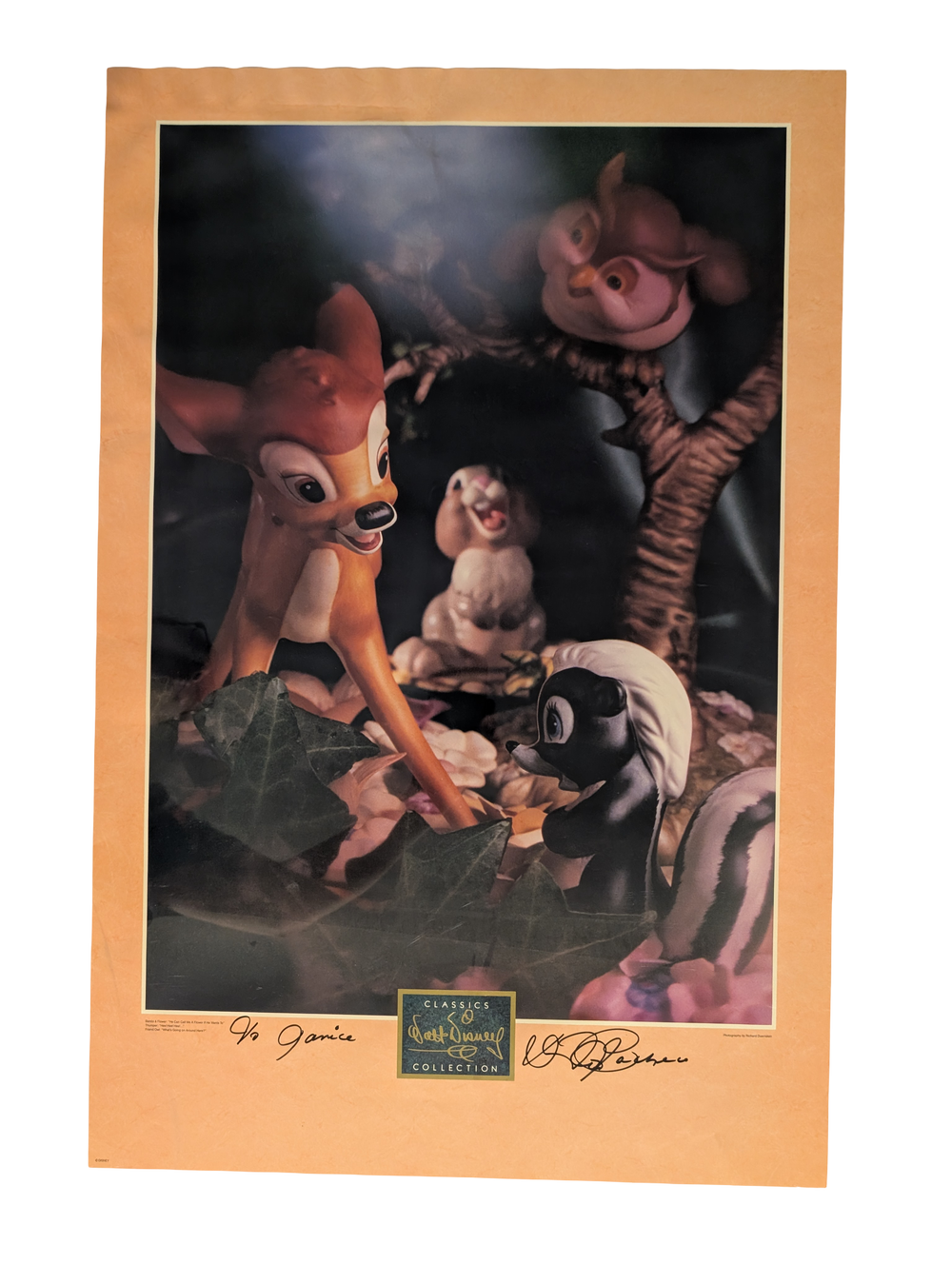 Field Mouse "Little April Shower" Photograph Poster 20in x 30in Signed by David Pacheco "To Janice"