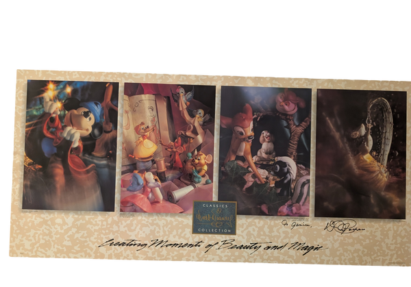"Creating Moments of Beauty and Magic" WDCC  Poster 21in x 39in Signed by David Pacheco TO JANICE