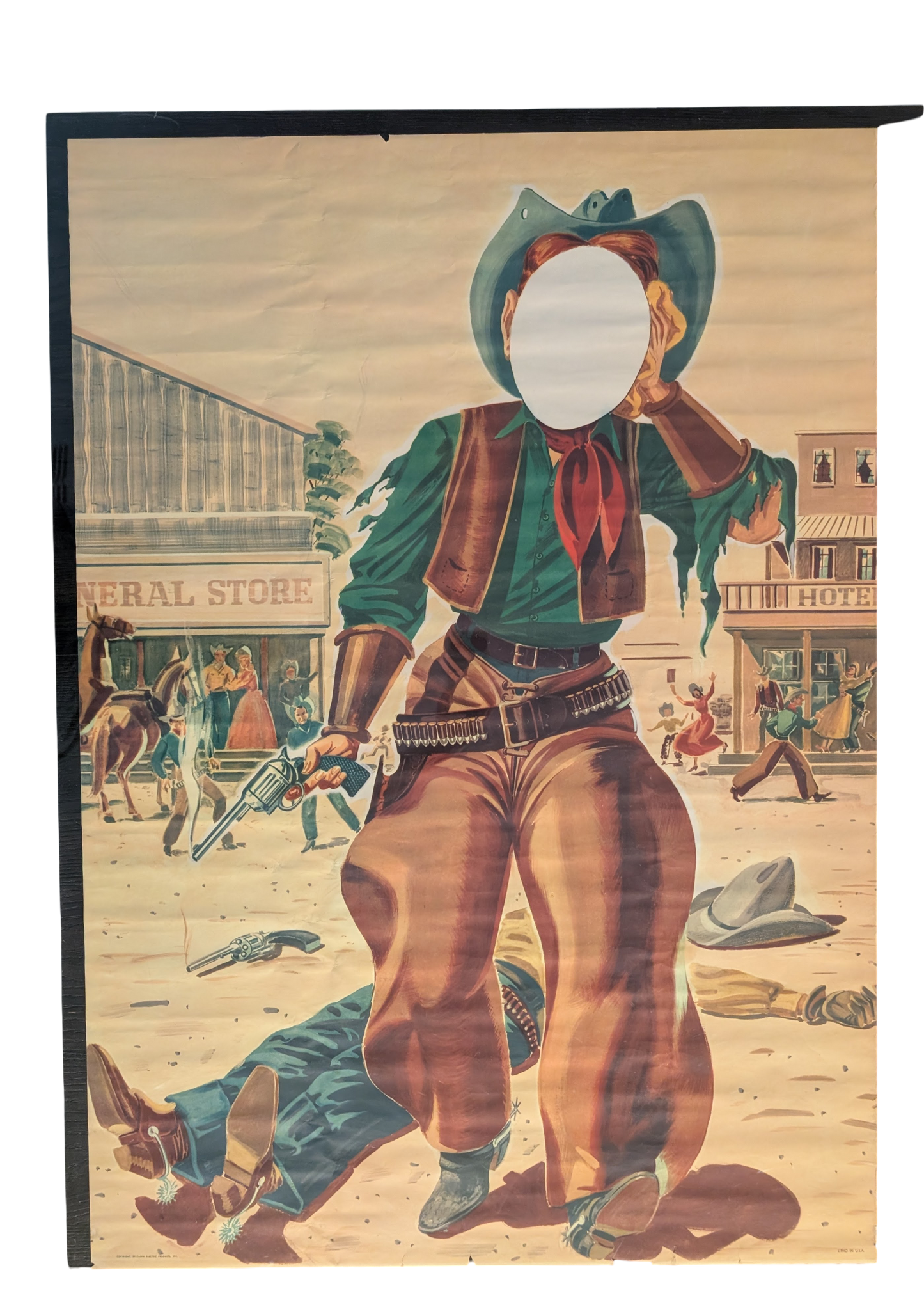 Two Double-sided Sylania cutout Photo Props 31in x 45in