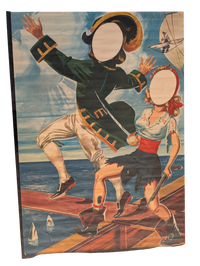 Two Double-sided Sylania cutout Photo Props 31in x 45in