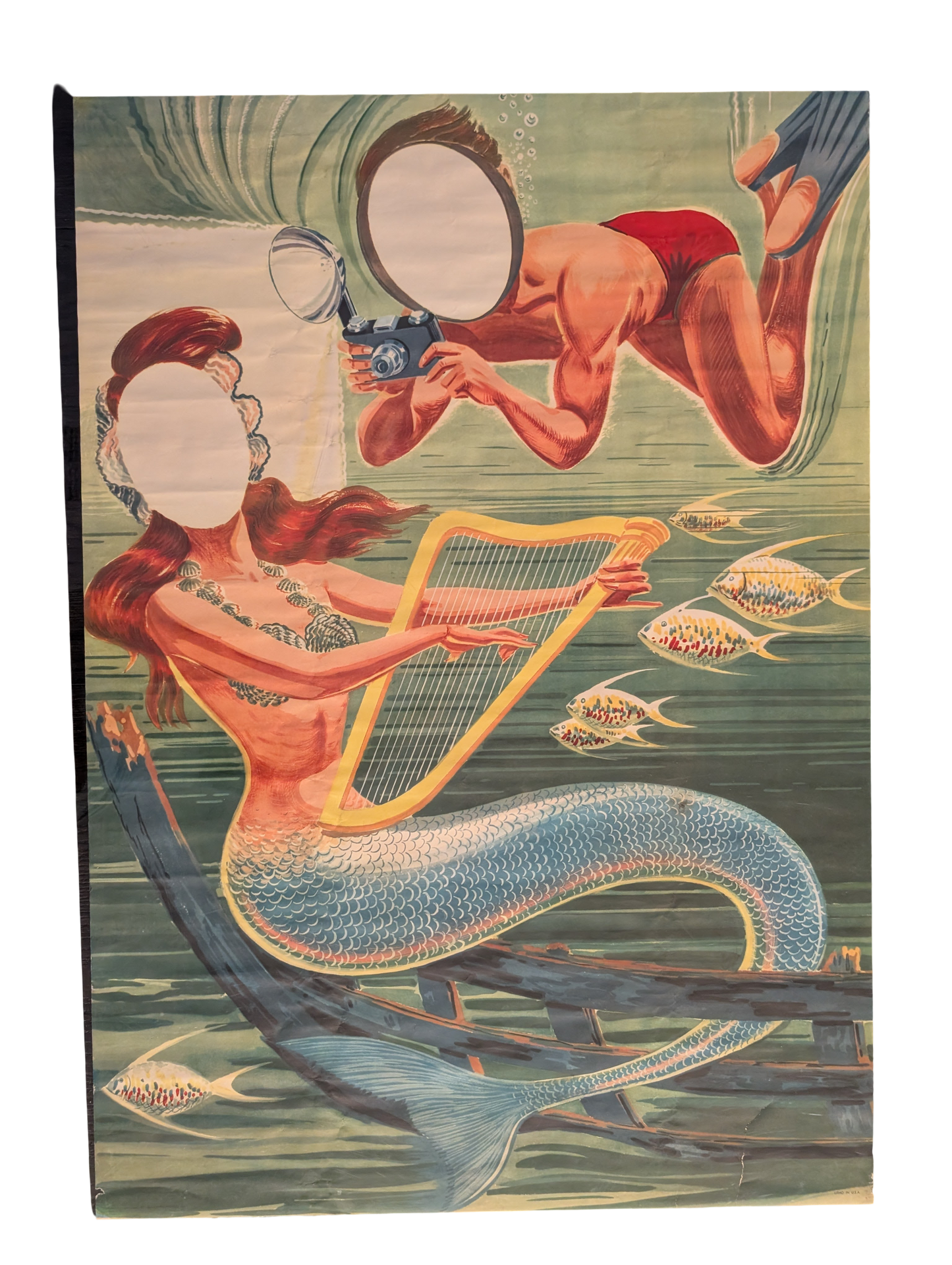 Two Double-sided Sylania cutout Photo Props 31in x 45in