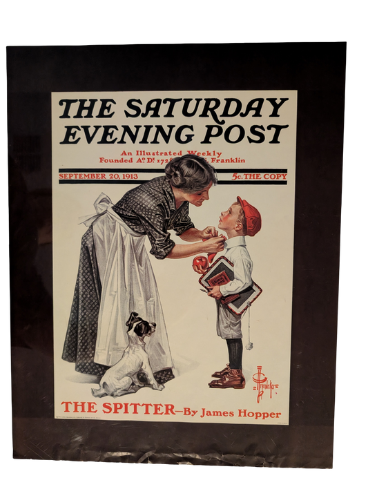 The Saturday Evening Post September 20, 1913 "The Spitter" by James Hopper 14.5in x 18.5in Print