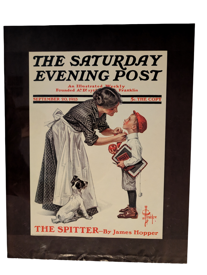 The Saturday Evening Post September 20, 1913 "The Spitter" by James Hopper 14.5in x 18.5in Print