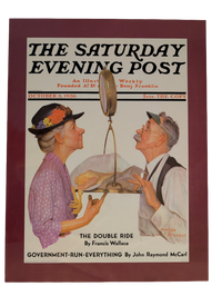 The Saturday Evening Post October 3, 1936 "Tipping the Scales" by Leslie Thrasher 13in x 17in Print
