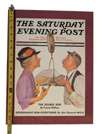 The Saturday Evening Post October 3, 1936 "Tipping the Scales" by Leslie Thrasher 13in x 17in Print