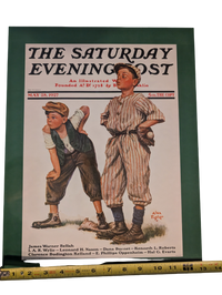 The Saturday Evening Post May 28, 1927 "Safe on Base" by Alan Foster 13in x 17in Print