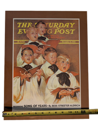 The Saturday Evening Post December 10, 1938 "Choir Boys Will Be Boys" by Frances Tipton Hunter 13in x 17in Print