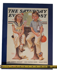 The Saturday Evening Post June 6, 1936 "No Money for Her Soda" by Frances Tipton Hunter 13in x 17in Print