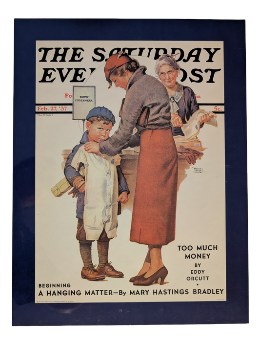 The Saturday Evening Post February 27, 1937 "New Woolies" by Frances Tipton Hunter 13in x 17in Print