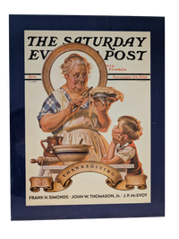 The Saturday Evening Post November 23, 1935 "Trimming the Pie" by Joseph Christian Leyendecker 13in x 17in Print
