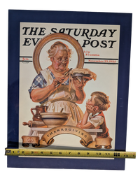 The Saturday Evening Post November 23, 1935 "Trimming the Pie" by Joseph Christian Leyendecker 13in x 17in Print