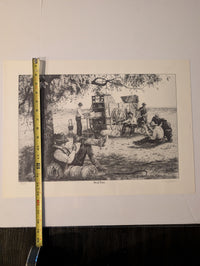 "Break Time" by Raymond J. Mueller  103/275 print 15.5in x 21.5in