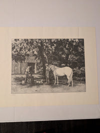 "The Shoein' Tree" by Raymond J. Mueller 268/450 print 16in x 20in