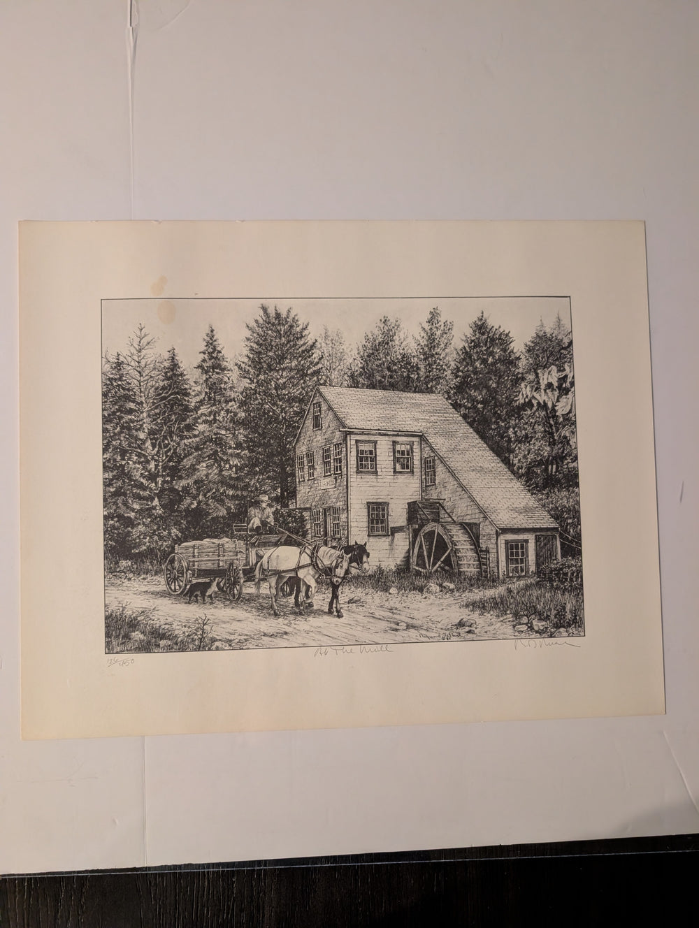 "At the Mill" by Raymond J. Mueller 126/450 print 16in x 20in