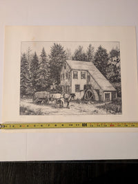 "At the Mill" by Raymond J. Mueller 126/450 print 16in x 20in