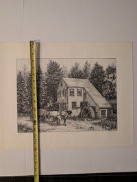 "At the Mill" by Raymond J. Mueller 126/450 print 16in x 20in