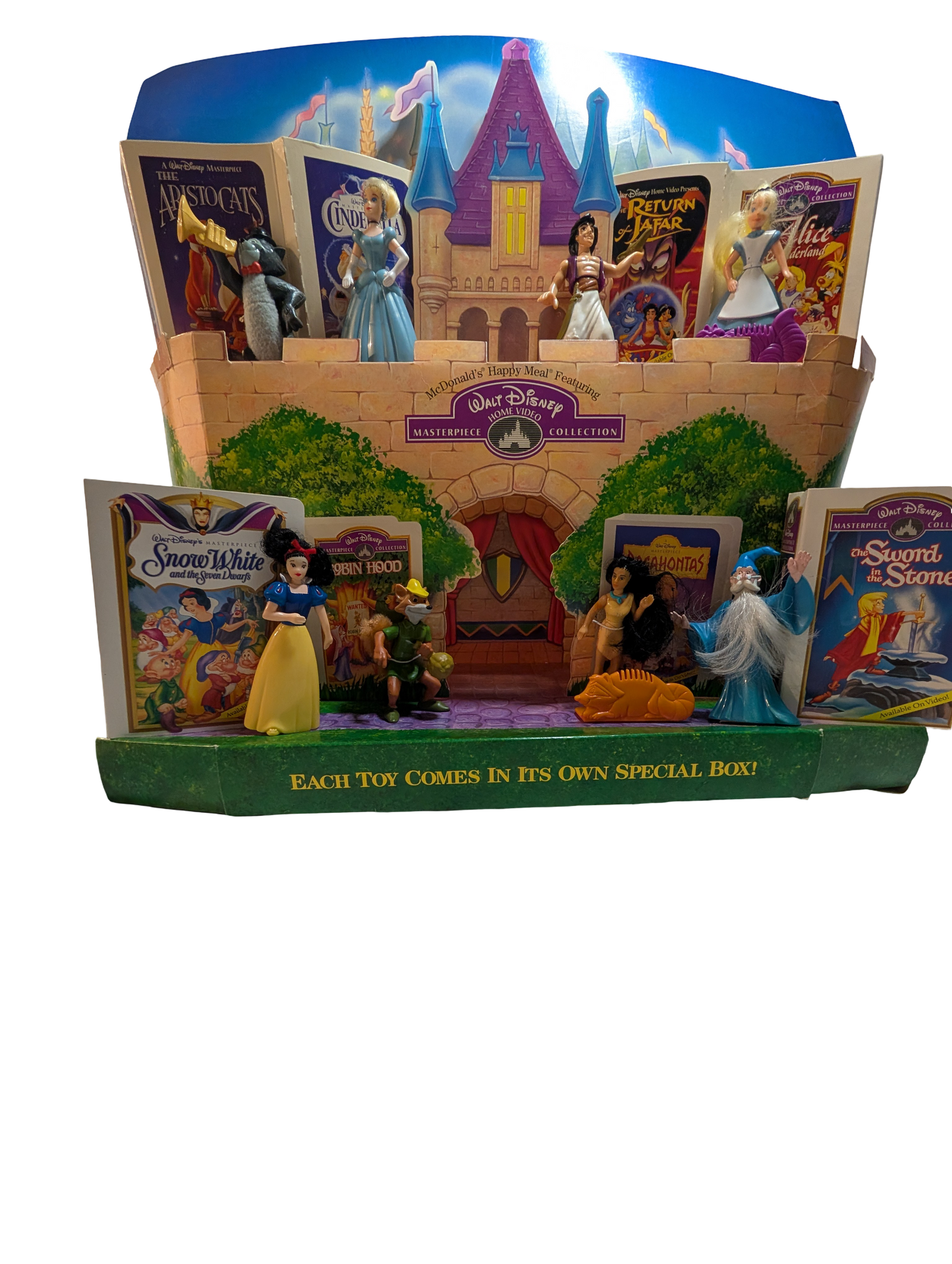 McDonald's Happy Meal Featuring Walt Disney Home Video Masterpiece Collection Display