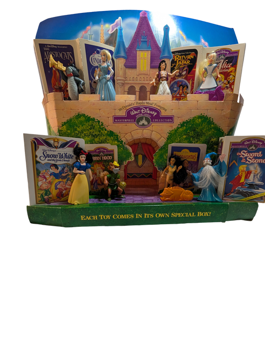 McDonald's Happy Meal Featuring Walt Disney Home Video Masterpiece Collection Display