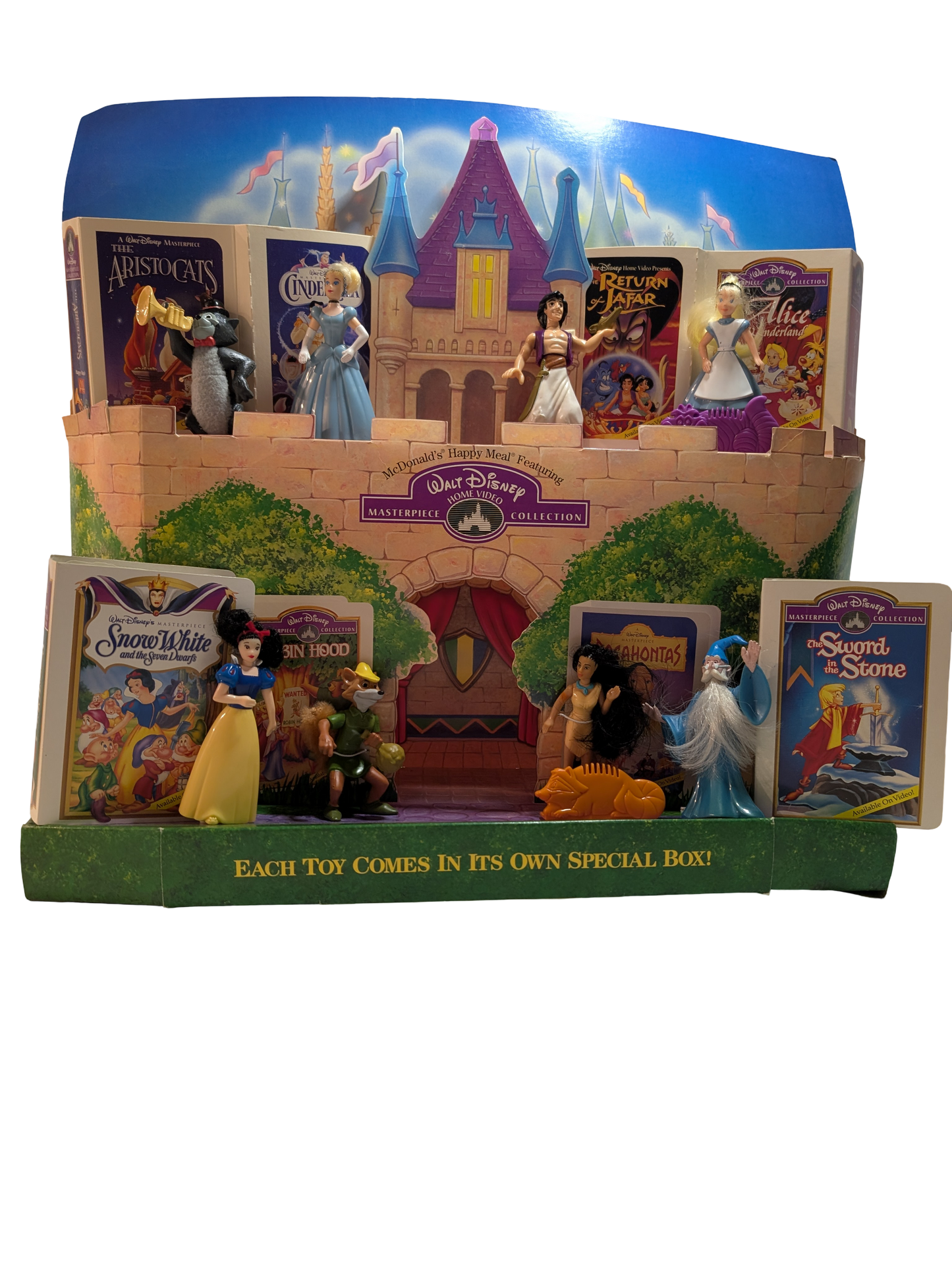 McDonald's Happy Meal Featuring Walt Disney Home Video Masterpiece Collection Display