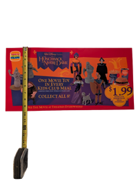 Burger King Kids Club Hunchback of Notre Dame Toy Poster  9.5in x 19.5in