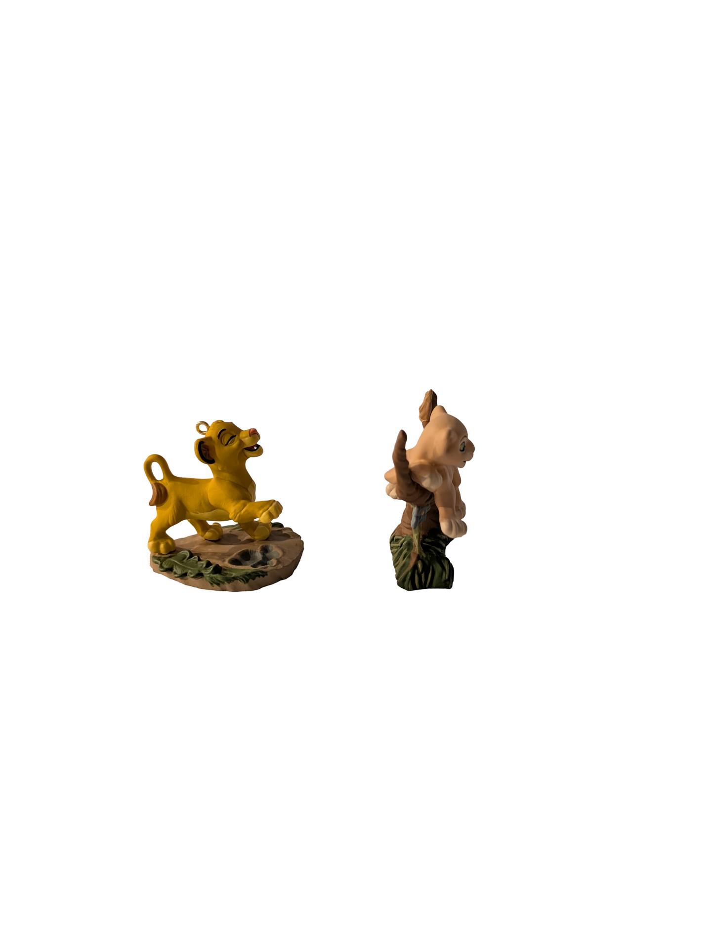 The Lion King 1997 Hallmark Keepsake Ornaments (4) with Display