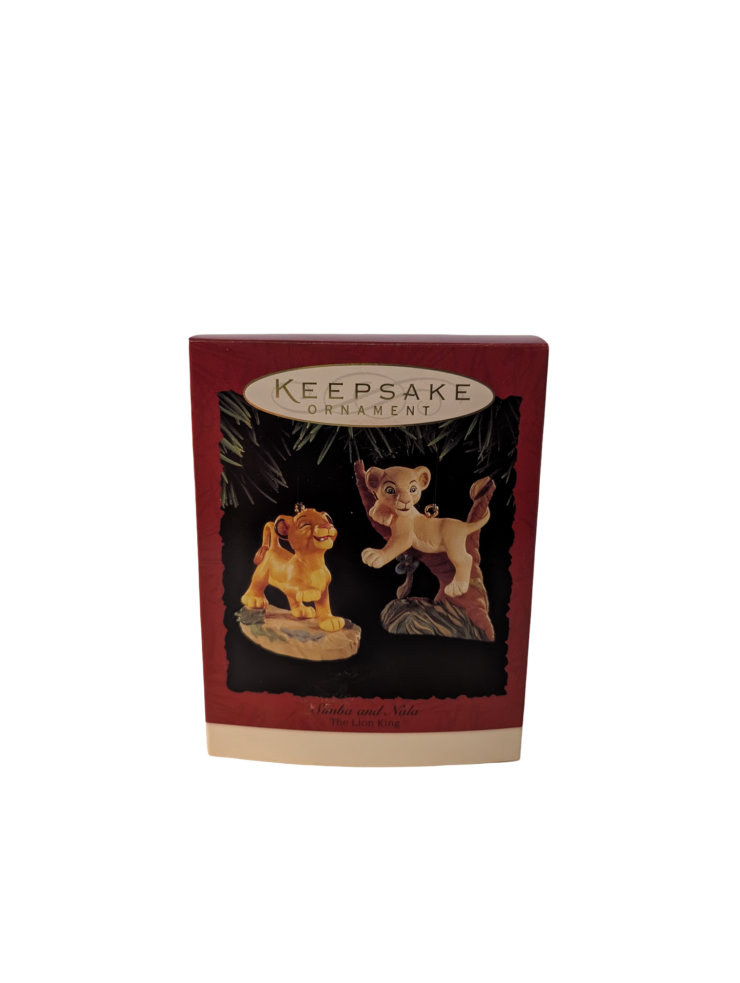The Lion King 1997 Hallmark Keepsake Ornaments (4) with Display