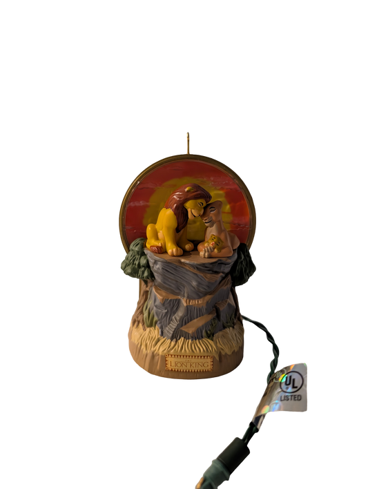 The Lion King Simba, Sarabi and Mufusa 1997 Hallmark Keepsake Ornament with Lights and Music