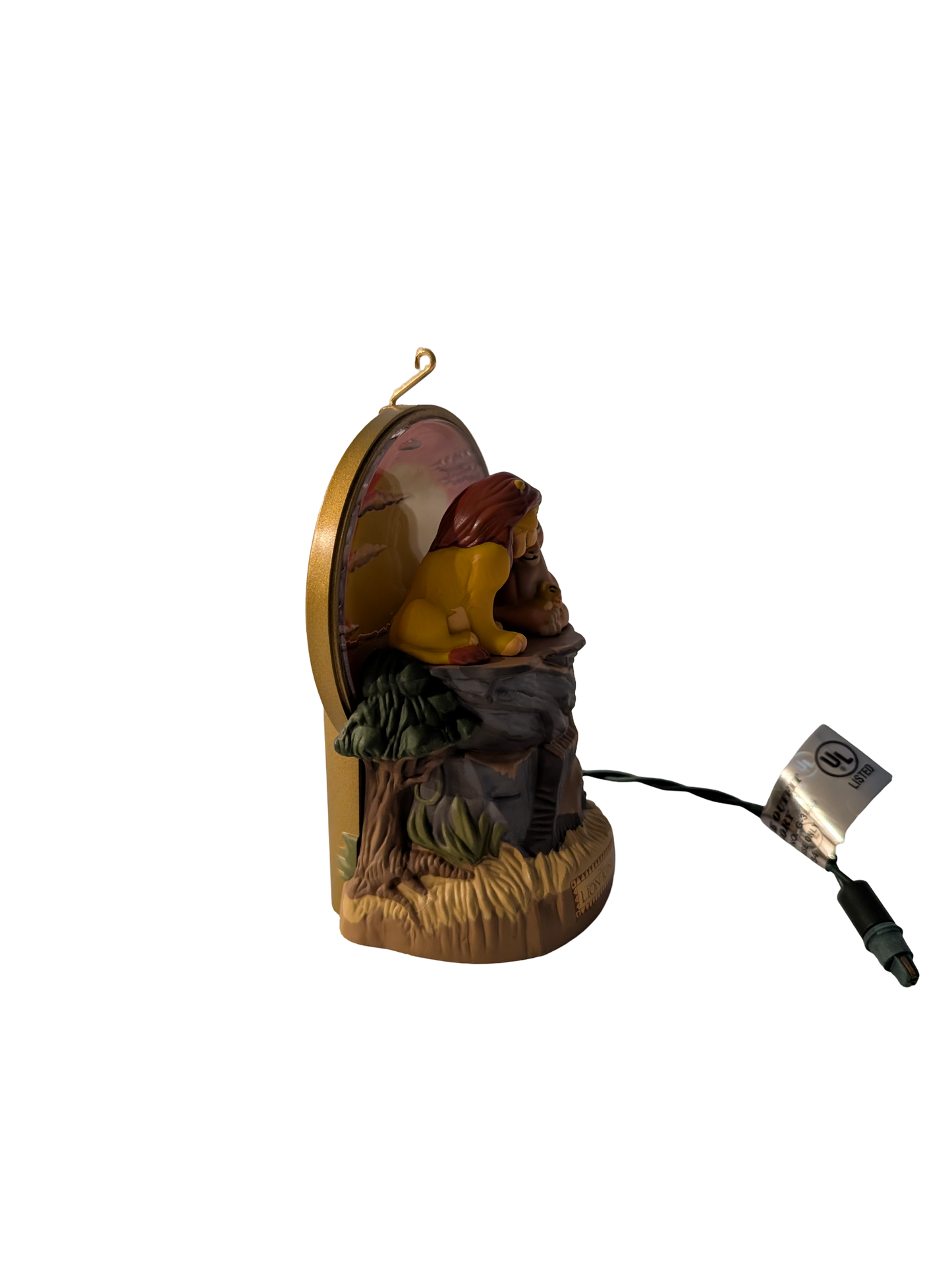 The Lion King 1997 Hallmark Keepsake Ornaments (4) with Display