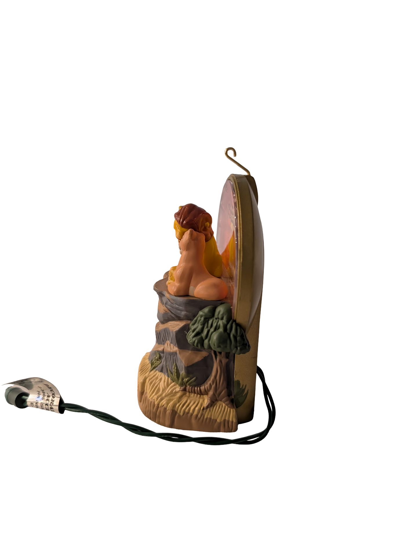 The Lion King 1997 Hallmark Keepsake Ornaments (4) with Display