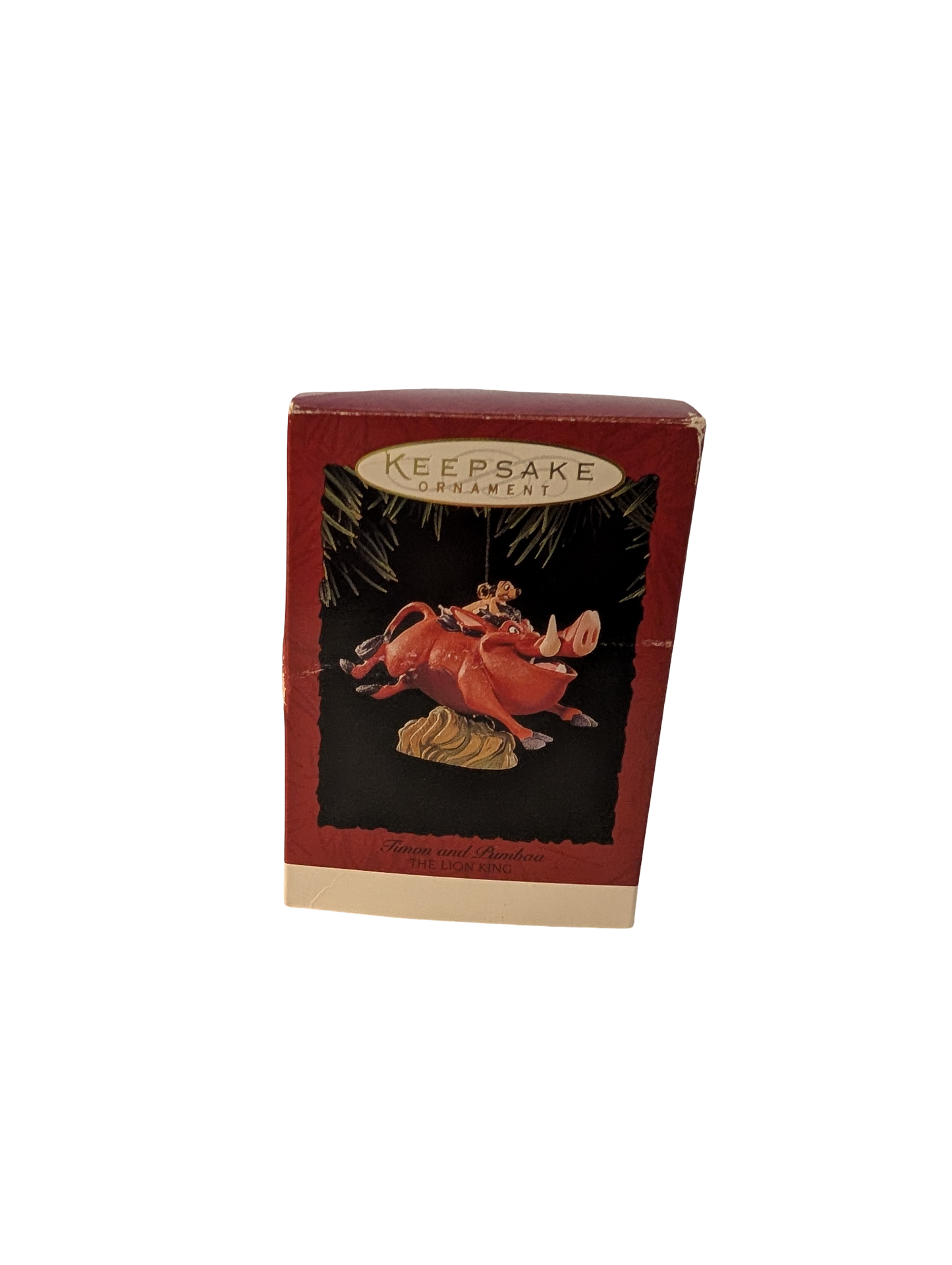 The Lion King 1997 Hallmark Keepsake Ornaments (4) with Display