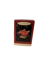 The Lion King 1997 Hallmark Keepsake Ornaments (4) with Display