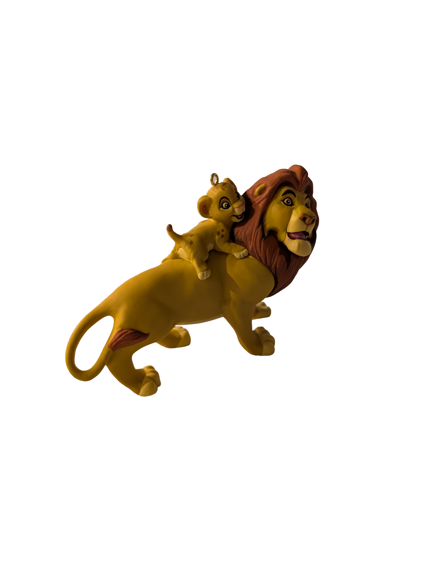 The Lion King 1997 Hallmark Keepsake Ornaments (4) with Display