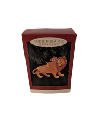 The Lion King 1997 Hallmark Keepsake Ornaments (4) with Display