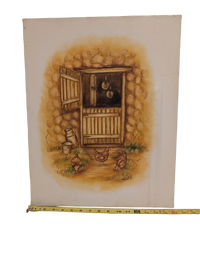 Chicken Coop Oil painting by Georgia Feazle 16in x 20in Canvas