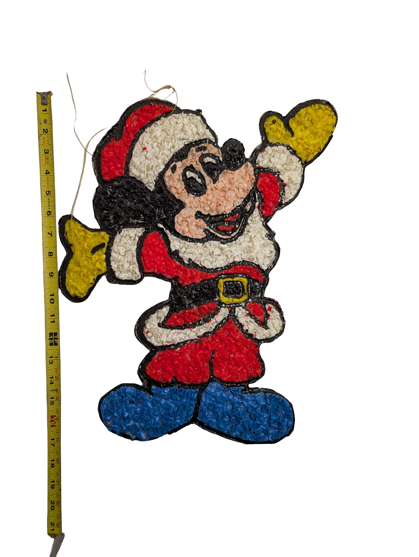 Santa Mickey Mouse Melted Plastic Popcorn Decoration